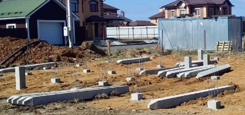 Фундамент на забивных ЖБ сваях