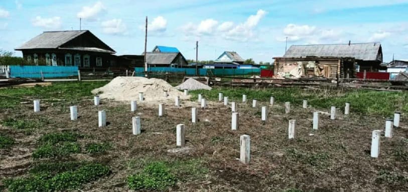 Фундамент на забивных ЖБ сваях