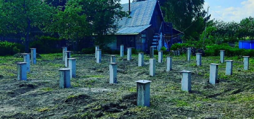 Фундамент на забивных ЖБ сваях