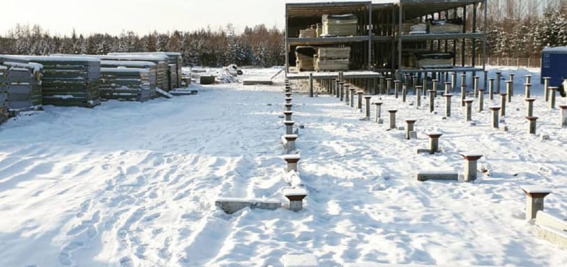 Фундамент на забивных ЖБ сваях