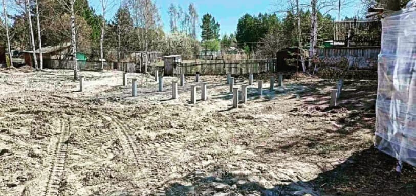 Фундамент на забивных ЖБ сваях