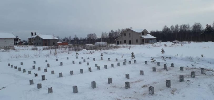 Фундамент на забивных ЖБ сваях