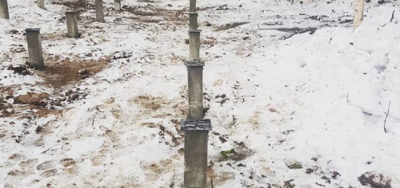 Фундамент на забивных ЖБ сваях