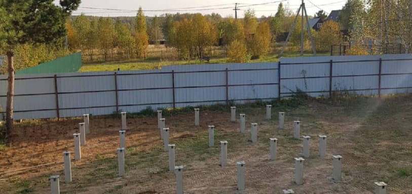 Фундамент на забивных ЖБ сваях