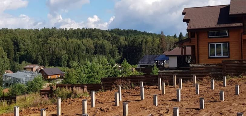 Фундамент на забивных ЖБ сваях