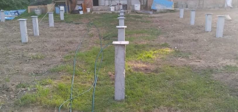 Фундамент на забивных ЖБ сваях